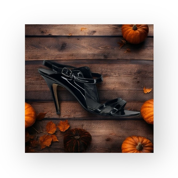 Manolo Blahnik Shoes - Manolo Blahnik ♔ Slingback Stilettos Sandal Heels ♔ Black Patent Leather ♔ 38.5